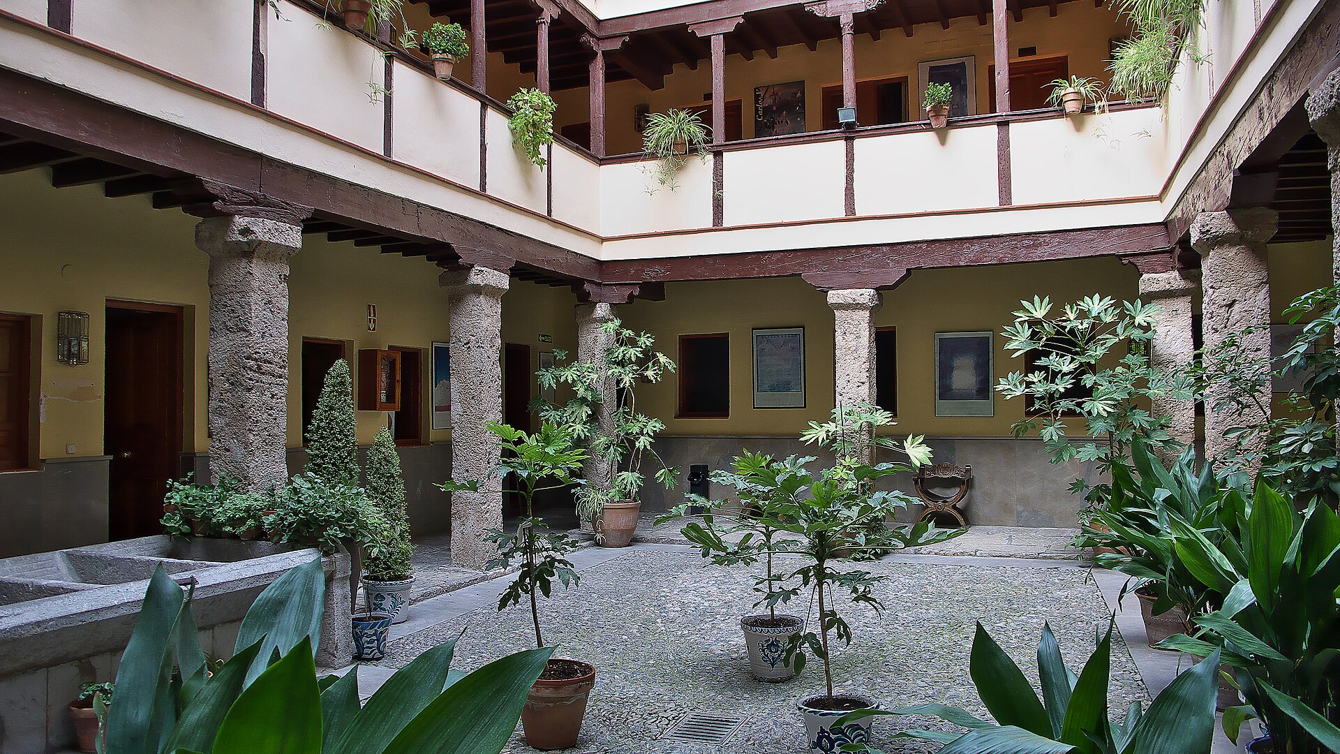 Shared courtyard of a corrala in San Matías