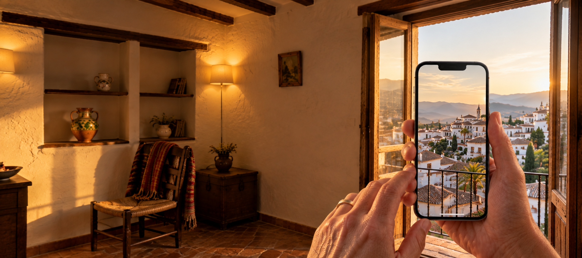 Live Peek of a home on a phone